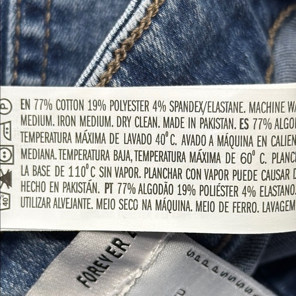 Forever 21 Blue Skinny Jeans High-Waisted Tapered - Picture 11 of 11